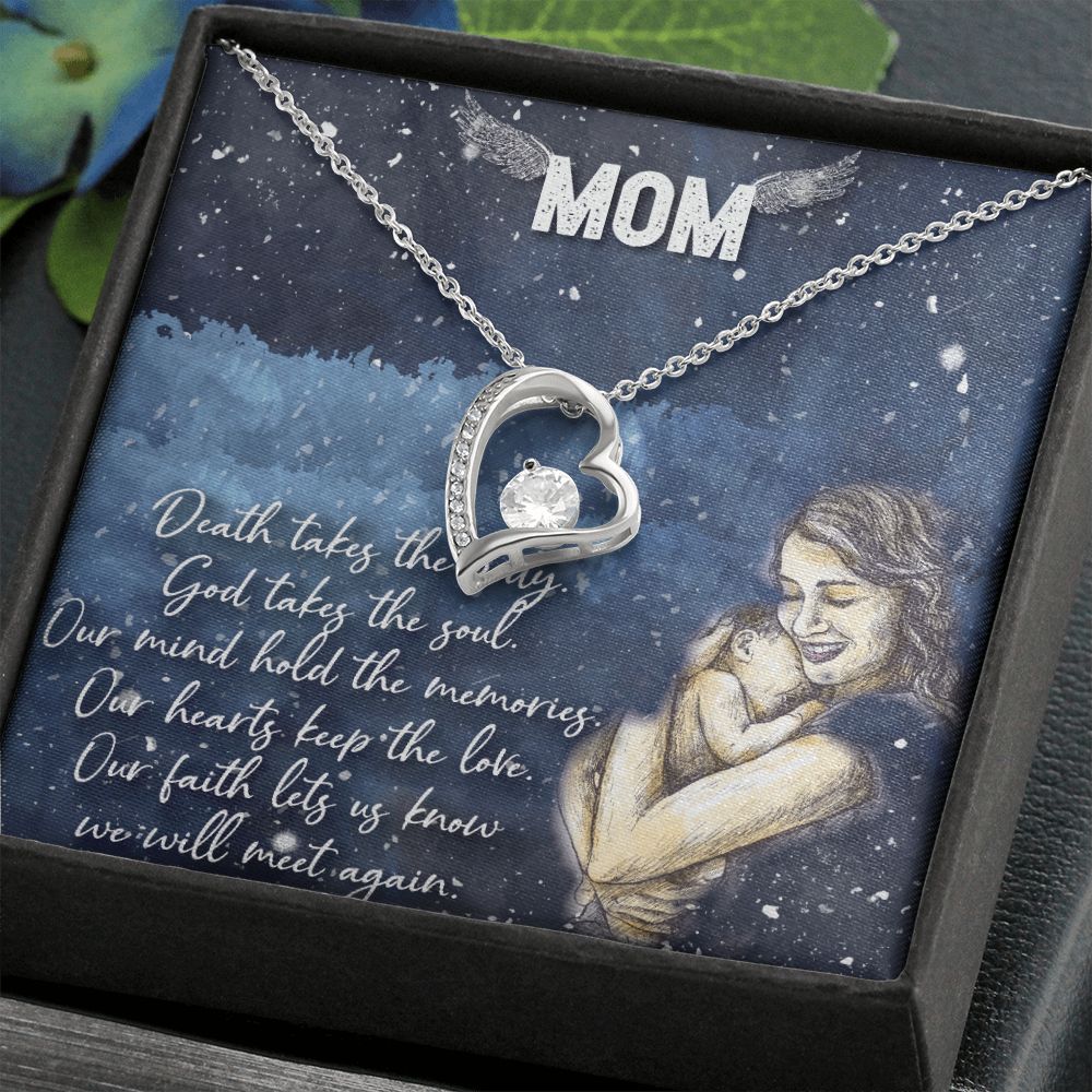 To My Mom Necklace Pendant Gift From Daughter Your Faith Lets Us Know With Message Card Gift For Mom Forever Love Necklace