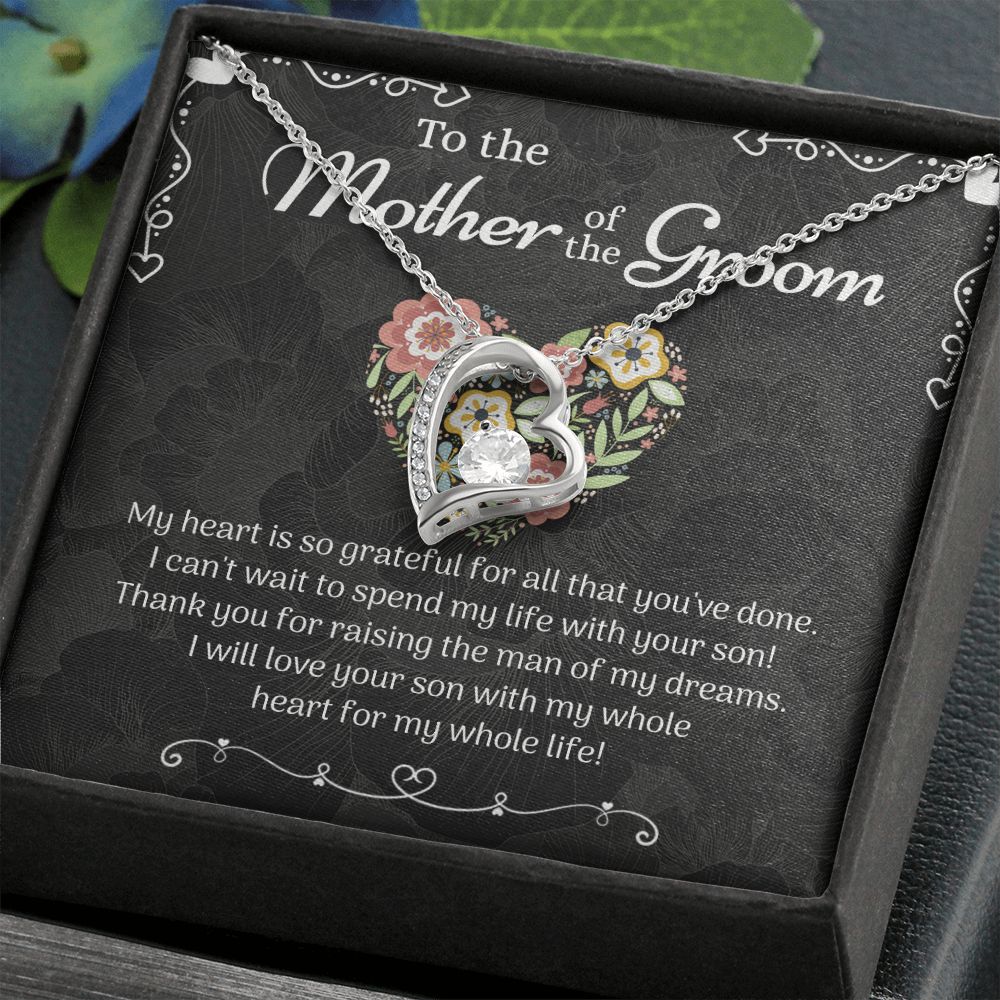 Mother of the Groom Sunflower Bracelet from Bride, Mother of the Groom Jewelry, Unique Mother Of The Groom Wedding Gift, Mom of Groom Gift Forever Love Necklace