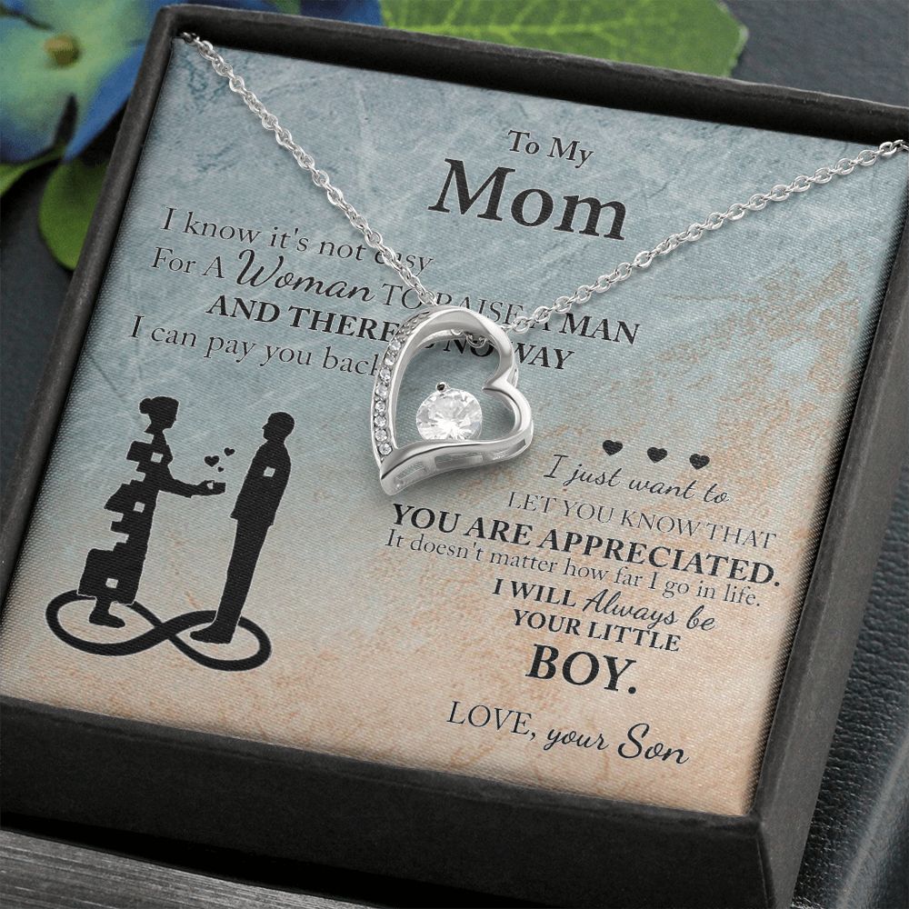Mom Gift From Son To Mother Necklace Thoughtful Birthday Gift Sentimental Forever Love Necklace