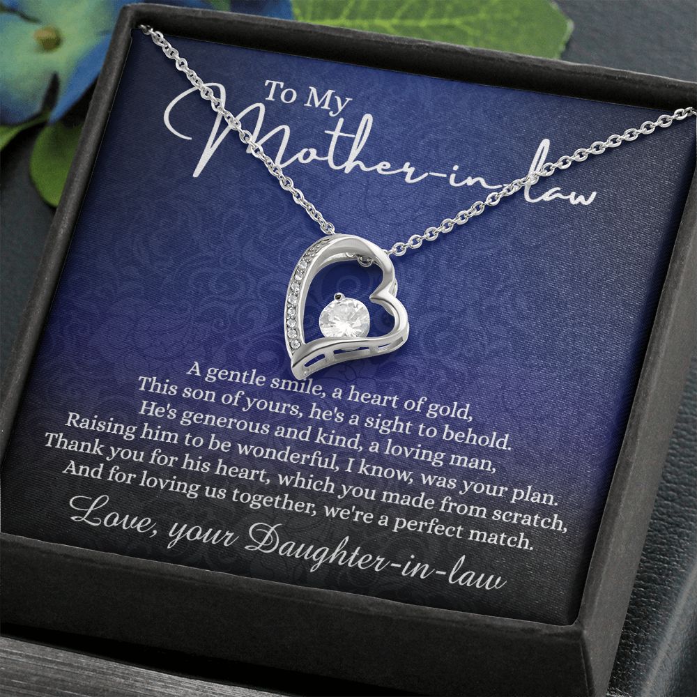 To My Mother in Law Necklace, Mother in Law Gift, Necklace for Mother in Law Jewelry Gift to My Mother-in-law on Wedding Day Mother's day gift for Mother in Law Birthday gift Forever Love Necklace