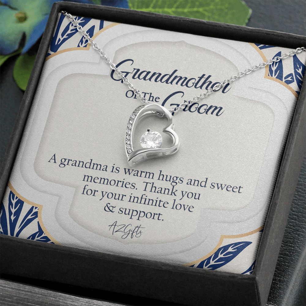 To My Grandmother Necklace, Gift for Grandmother Necklace, Mothers Day Gift For Grandma Nana, Grandma Jewelry From Grandchildren GrandKids , Jewelry Box Gift For Grandma Grandmother3 Forever Love Necklace