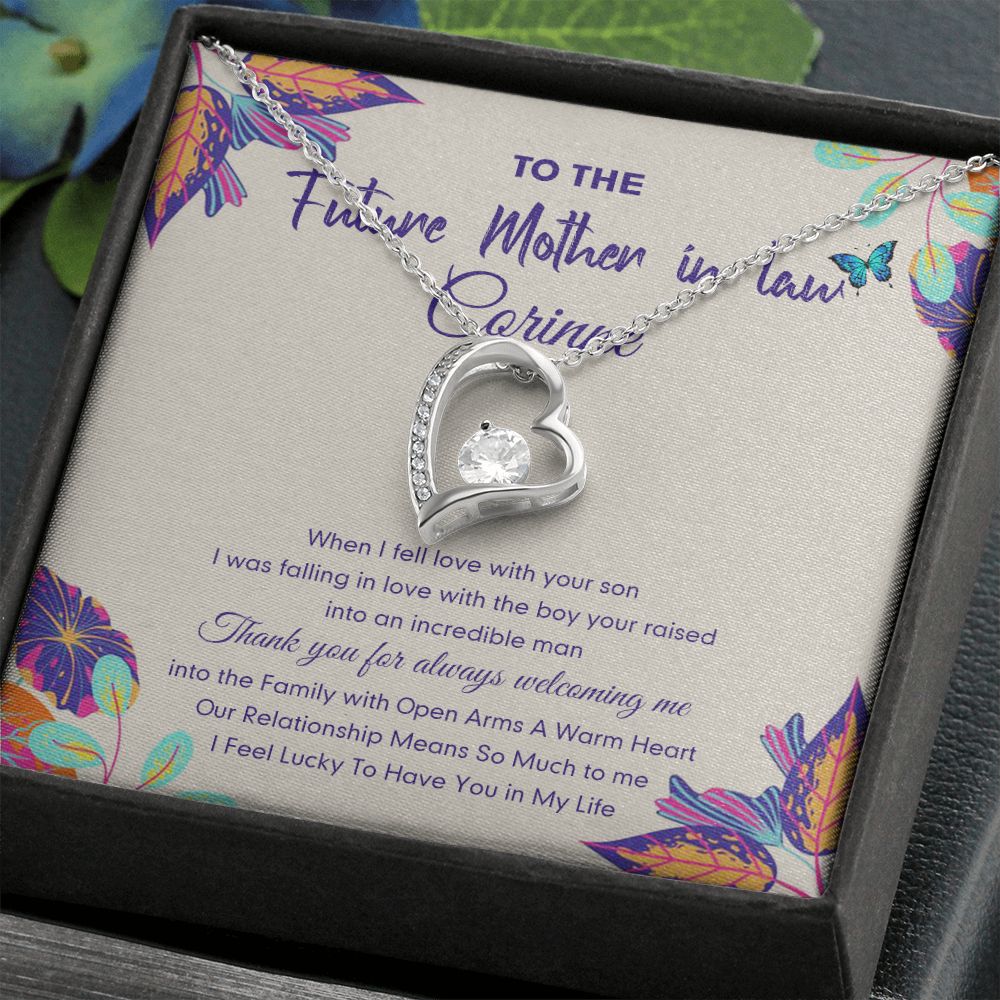Mother in Law Necklace, Jewelry for Women, Future Mother in Law Gifts from Daughter in Law, Mother of Bride Gifts For Mother in Law, Birthday Gifts For Mother In Law From Daughter In Law16 Forever Love Necklace
