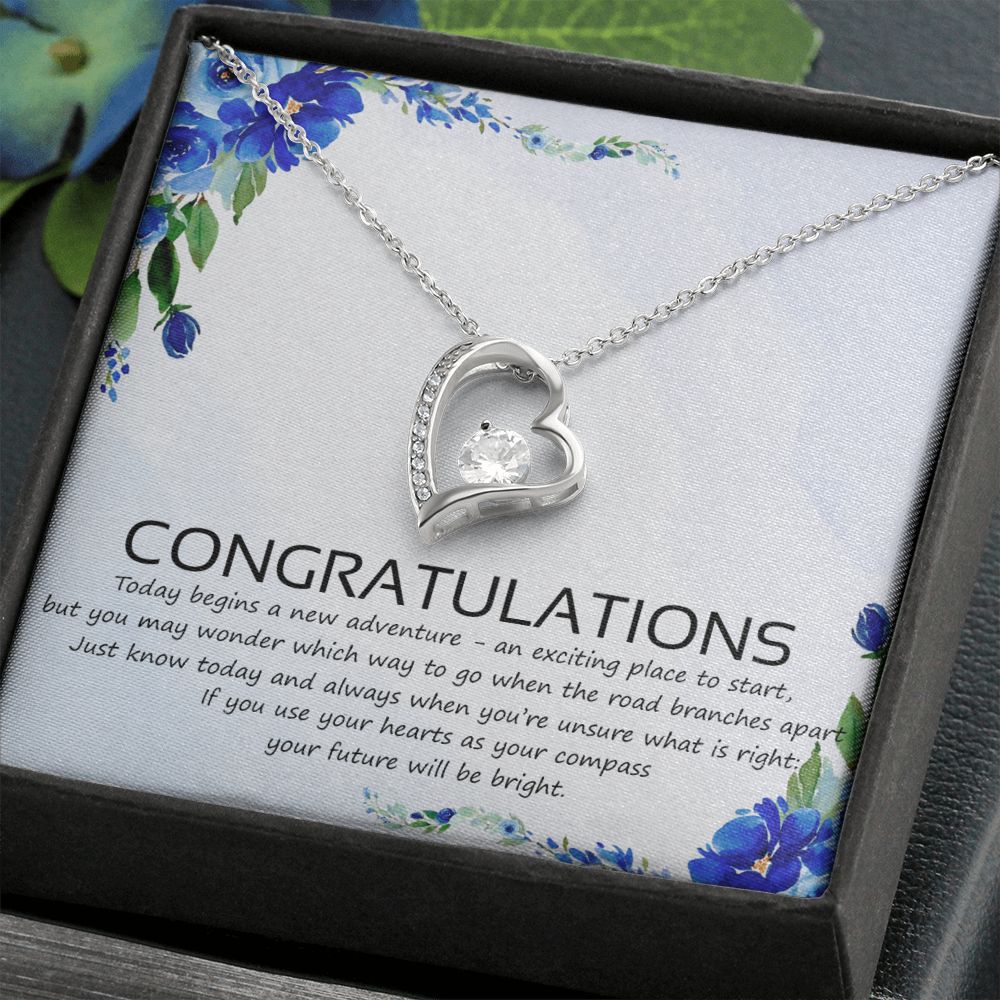 Graduation Compass Necklace - Perfect gift to say congratulations to high school Congrats Graduation Pendants Gift For Daughter, Granddaughter, Niece, Sister Forever Love Necklace