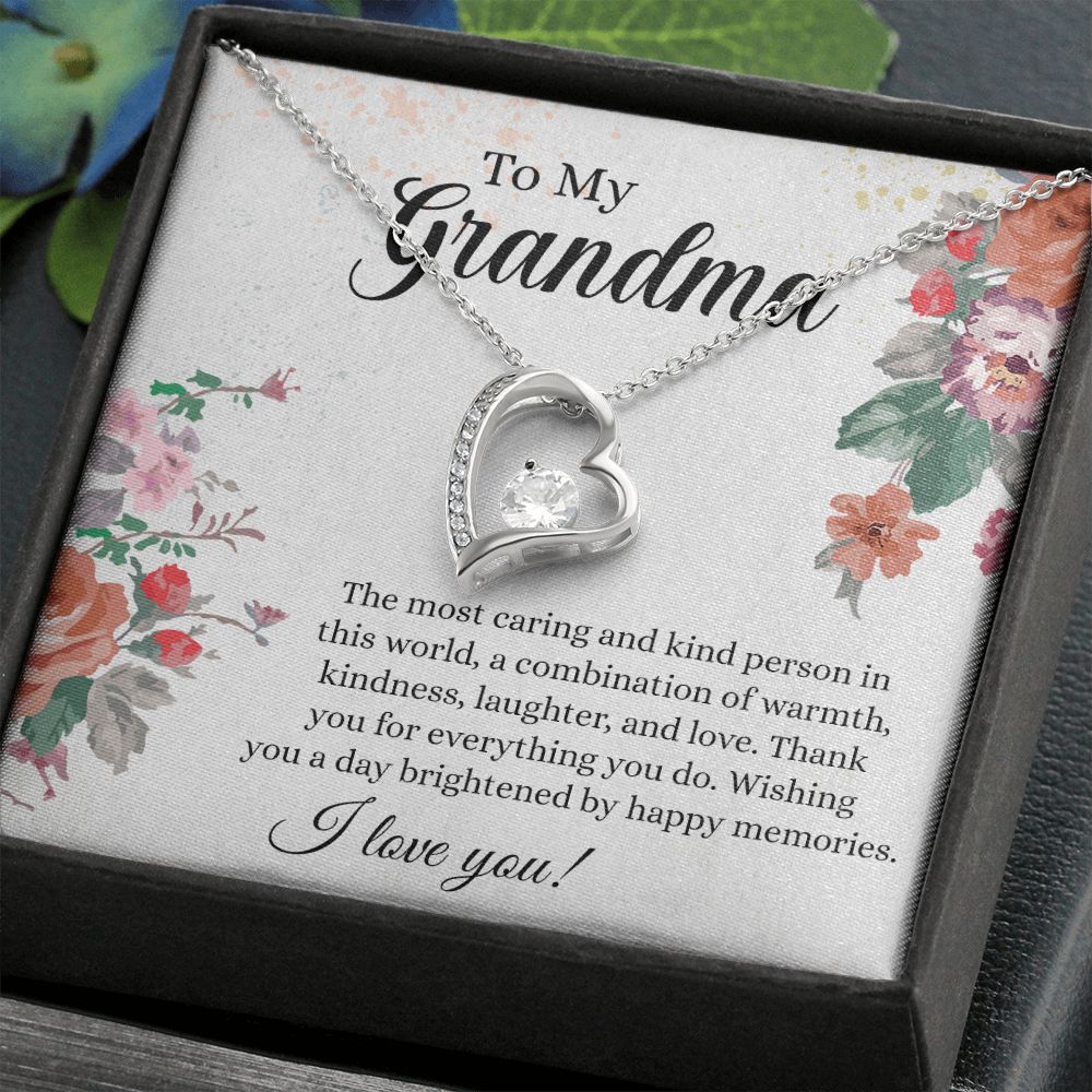To My Grandma Necklace, Gift for Grandmother Necklace, Mothers Day Gift For Grandma Nana, Grandma Jewelry From Grandchildren GrandKids , Jewelry Box Gift For Grandma Grandmother3 Forever Love Necklace