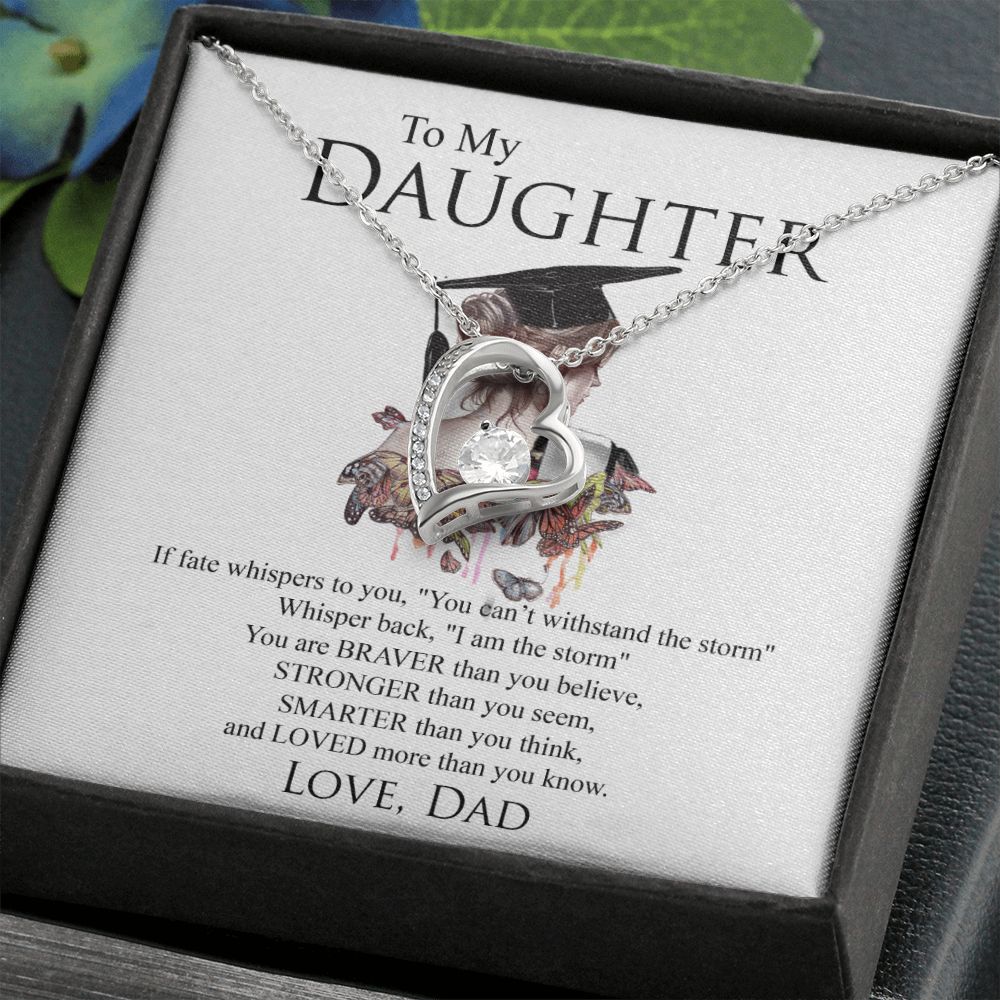 Mother Daughter Gift Ideas, To My Daughter Gift Necklace from Mom, Jewelry Pendant Present for Daughter, Birthday Christmas Gift Graduation Gifts for Daughters, Mother and Daughter Necklace 25 Forever Love Necklace