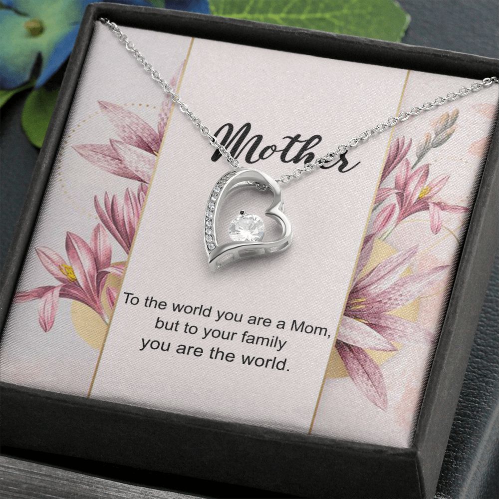 Mom Necklace Gifts for Mom from Daughter to Mom Gifts for Mothers Day from Daughter, To My Mom Necklace from Daughter to Mom Birthday Gifts Necklace with Message Card and Gift Box7 Forever Love Necklace
