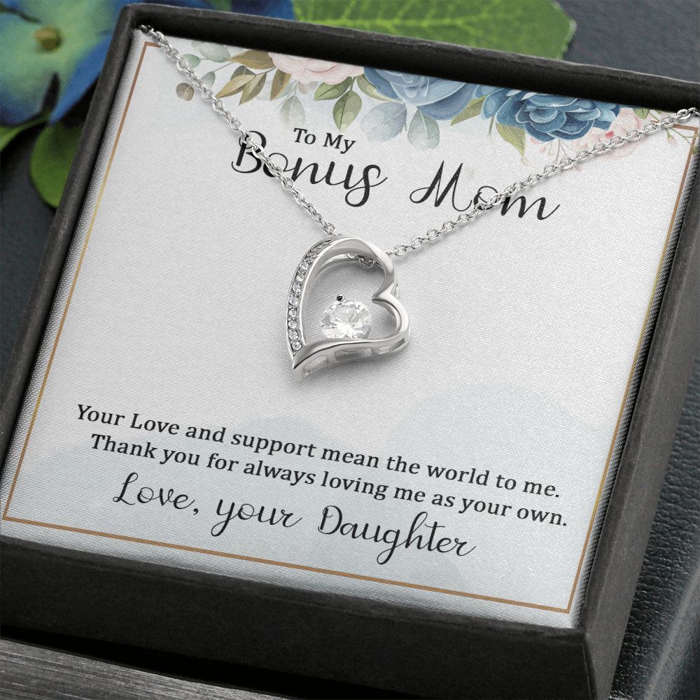 Mother Daughter Necklace as Daughter Gift from Mom, Mom Necklace as Christmas Gift for Mom from Son, Birthday Gift for Mother in Law Necklace, Bonus Mom Gifts for Step Mom Necklace6 Forever Love Necklace