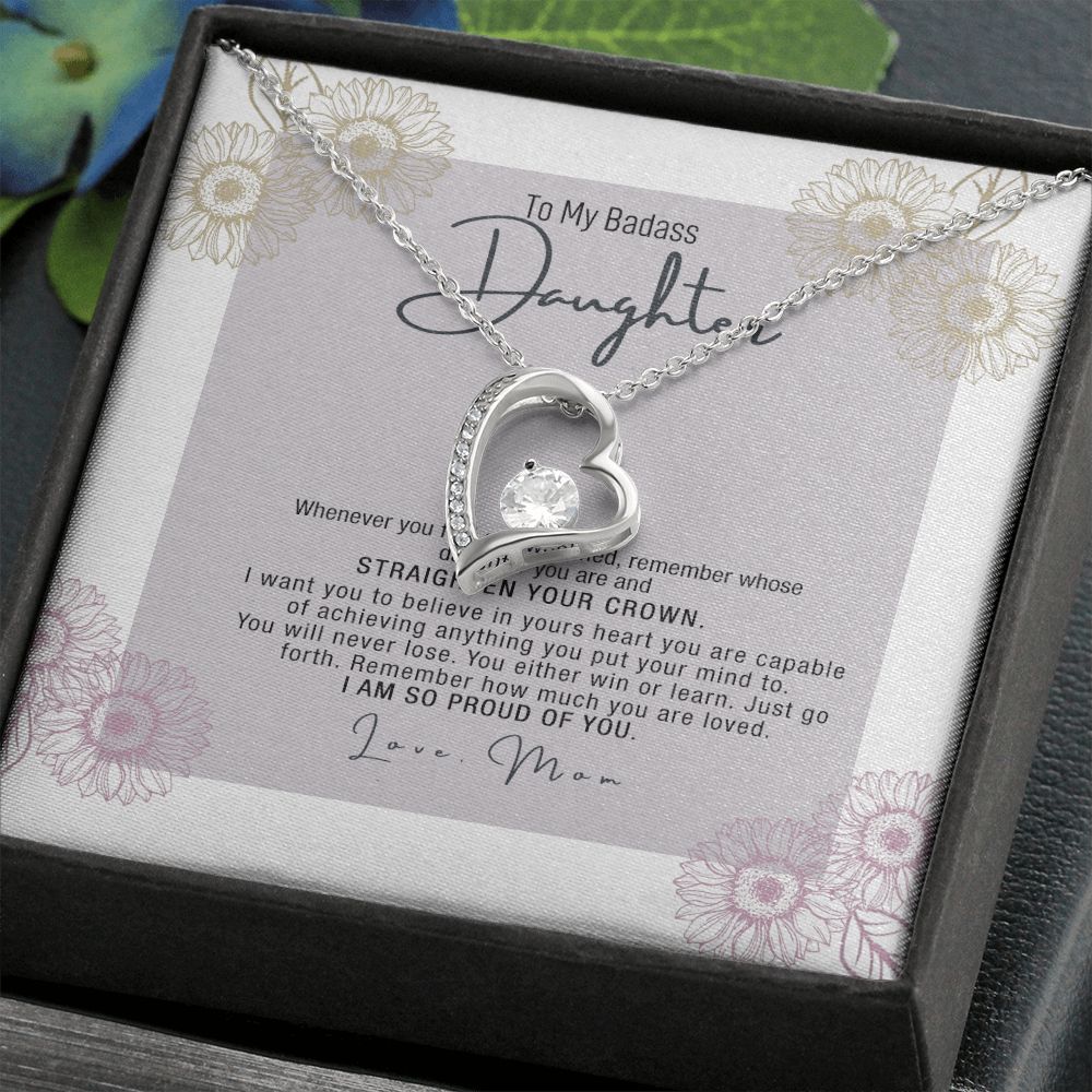 Daughter Necklace Gift From Mom Mother Daughter Jewelry Gift 21st Birthday Xmas Forever Love Necklace