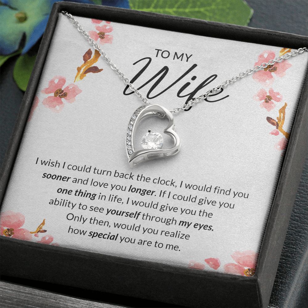 Birthday Gifts For Wife, Necklace Gifts For Wife From Husband, To My Wife Jewelry For Women , To My Wife Necklace  from Husband Wedding Anniversary Present For Wife, Beautiful Wife Jewelry Christmas11 Forever Love Necklace