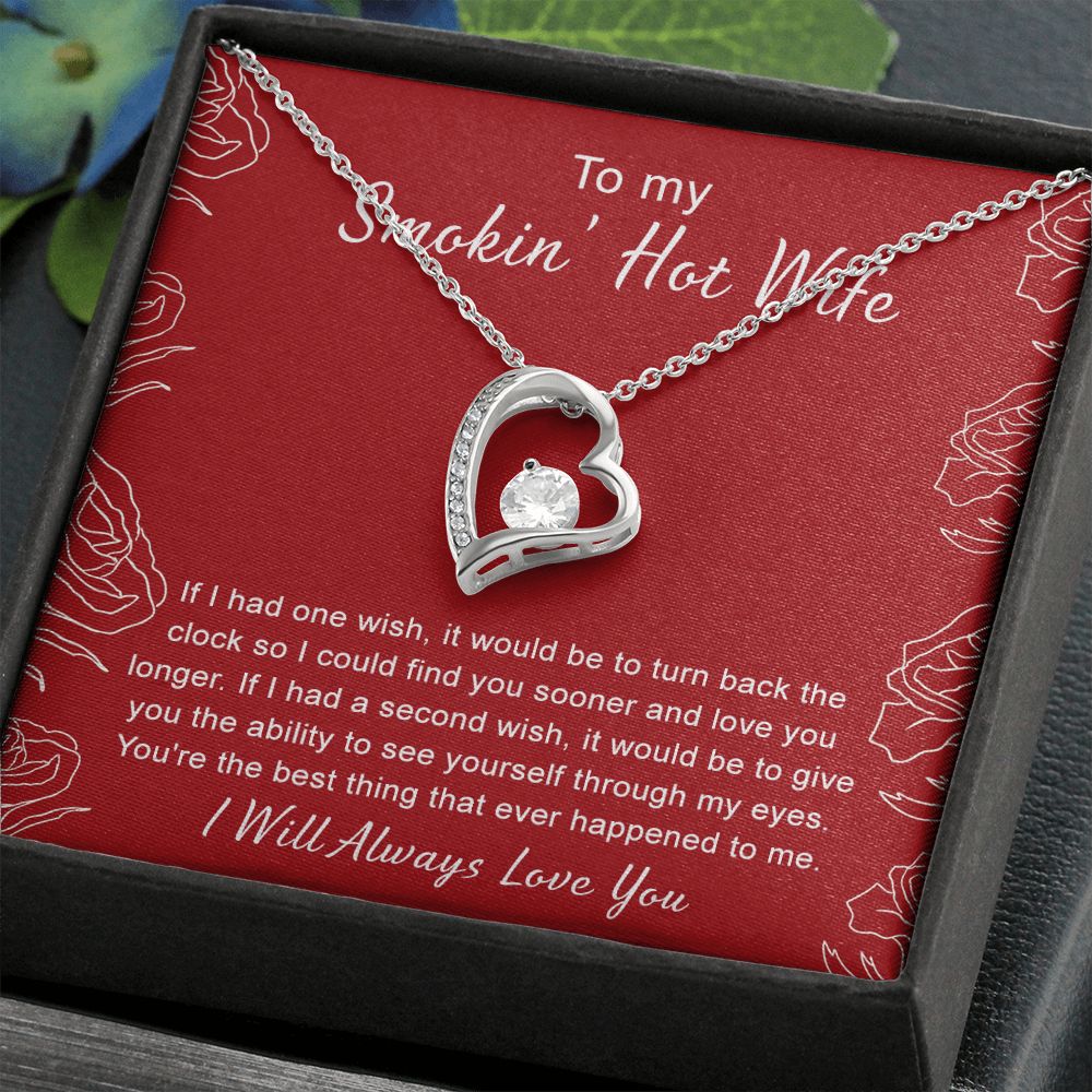 To My Wife Necklace from Husband, Personalized Necklace for Women, Luxury Necklace for Wife from Man Men, Wedding Anniversary Present For Wife, Beautiful Wife Jewelry Christmas Birthday Gifts For Wife4 Forever Love Necklace