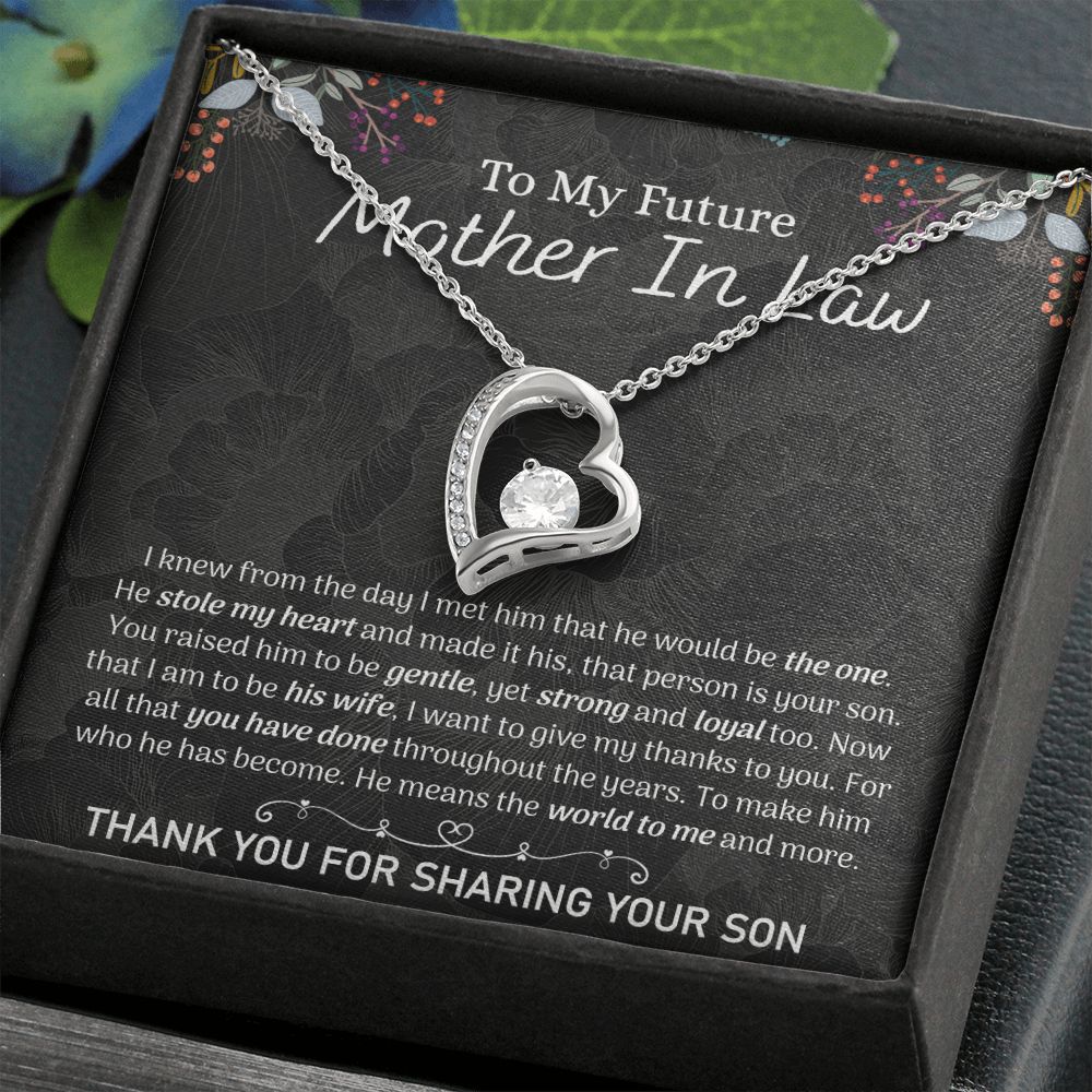 Future Mother In Law Sunflower Bracelet, Mother In Law To Be Gifts, Soon To Be Mother In Law Gifts, Future Mother In Law Birthday Gift Forever Love Necklace
