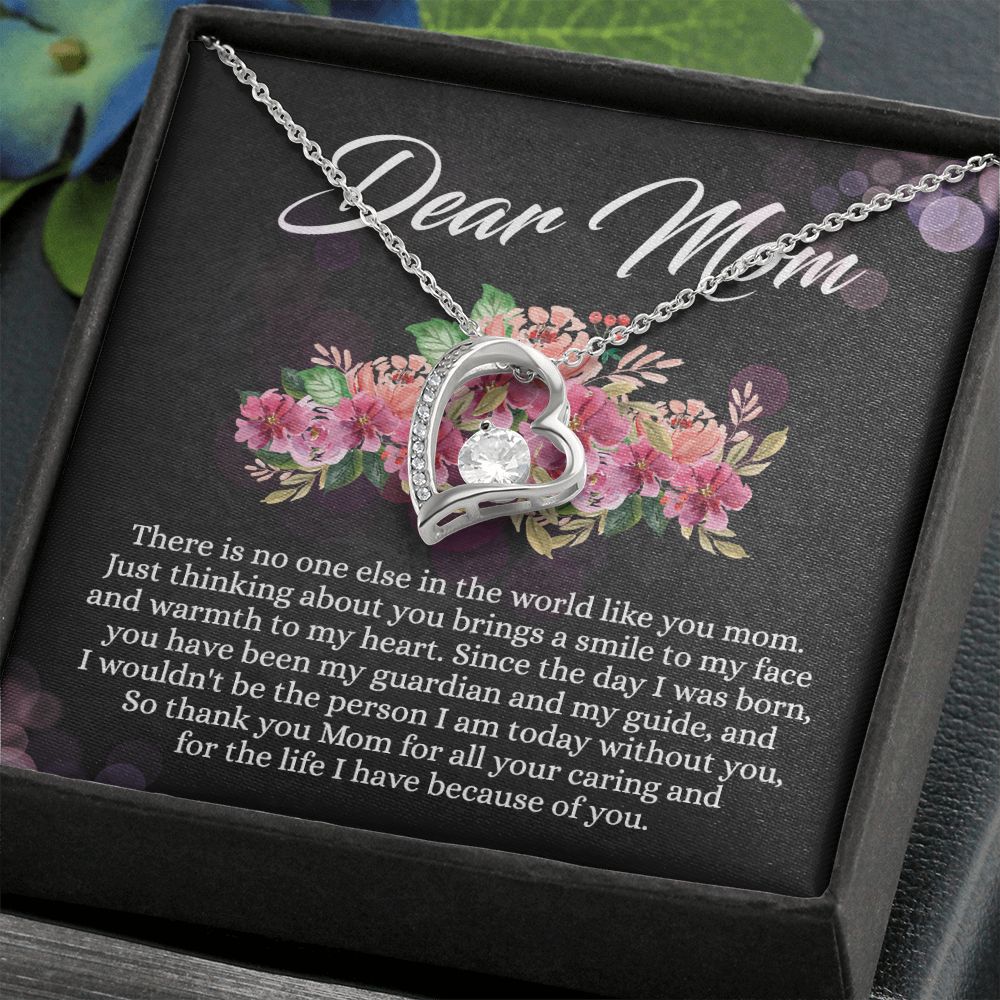 To My Mom Necklace, Mothers Day Gift From Daughter, Mom Gifts Idea, Mothers Day Necklace From Daughter, Mothers Day Gift From Son, Gift For Mom From Son, Mothers Day Jewelry Box Forever Love Necklace