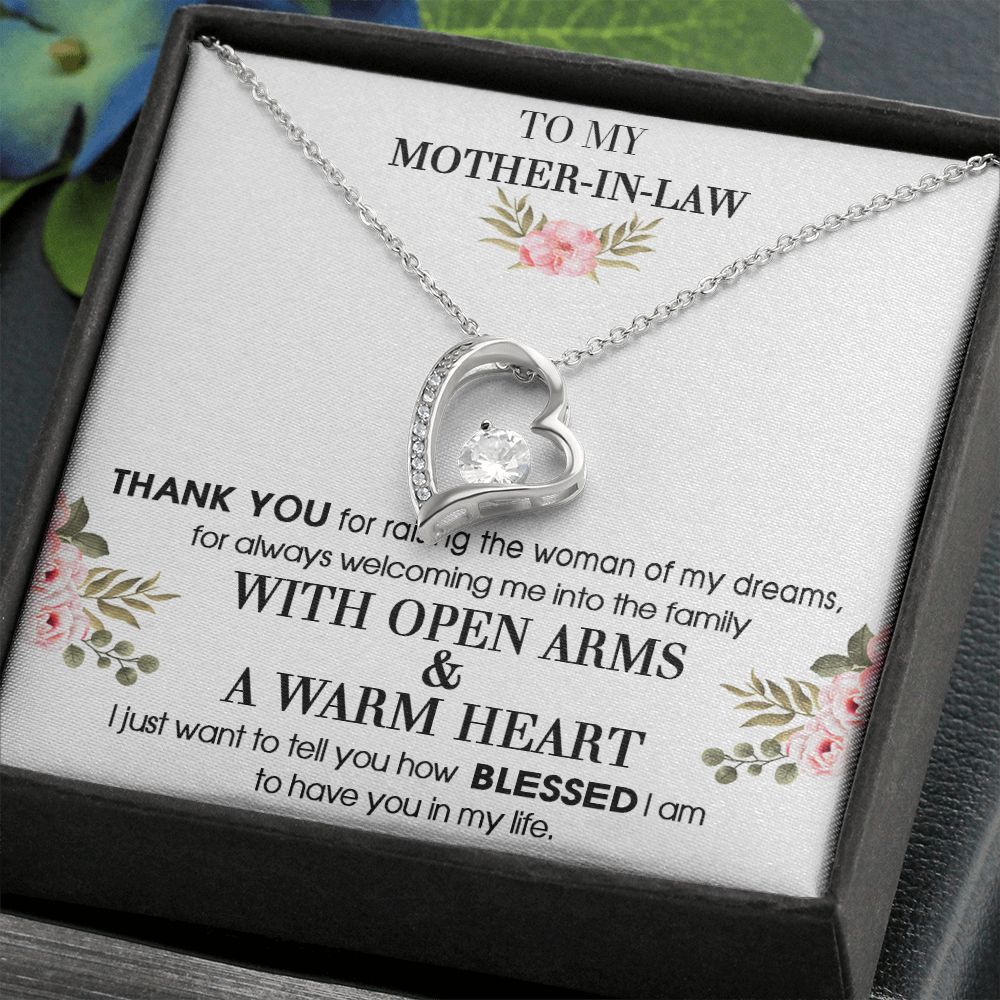 To My Mother-In-Law From Son-In-Law Thank You For Raising Forever Love Necklace