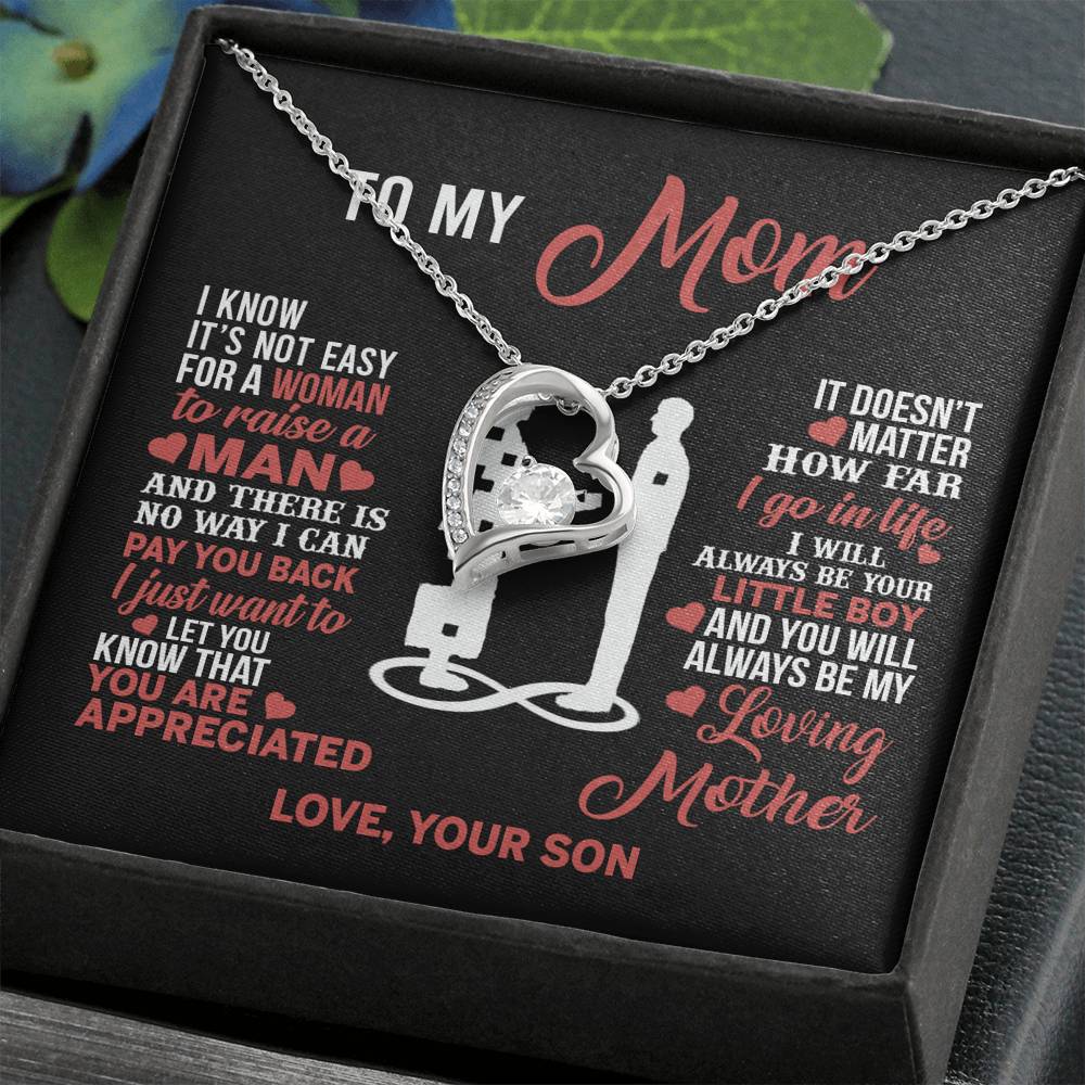 Mom Necklace Mothers Day Gift From Son To My Mom Forevere Love Necklace Gift Mom