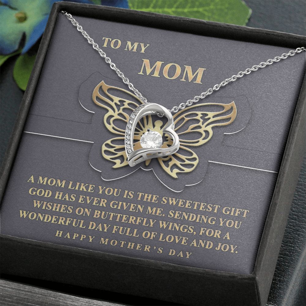 To My Mom Necklace, Gift For Mom, Mother's Day Gift from Daughter, Mom Jewelry Gift for Mothers Day, Birthday Gift for Mother, Moms Gift from Daughter Son, Necklace for Mom Mother 12 Forever Love Necklace