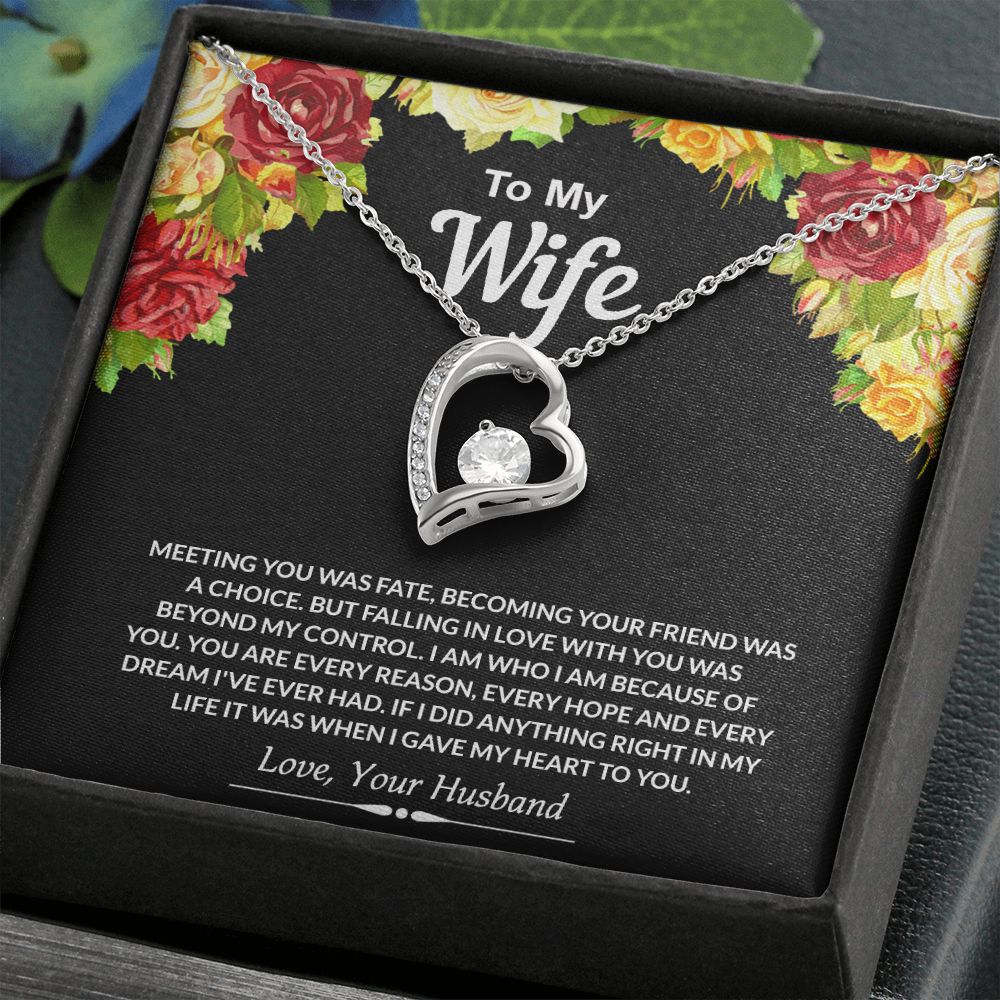 To My Wife Necklace from Husband Jewelry Gift For Wife Valentines Gift for Her Forever Love Necklace
