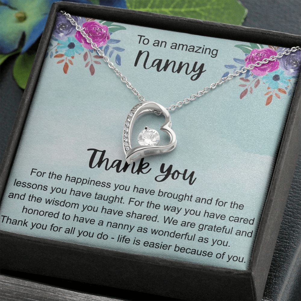 To My Grandma Necklace, Gift for Grandmother Necklace, Mothers Day Gift For Grandma Nana, Grandma Jewelry From Grandchildren GrandKids , Jewelry Box Gift For Grandma Grandmother10 Forever Love Necklace