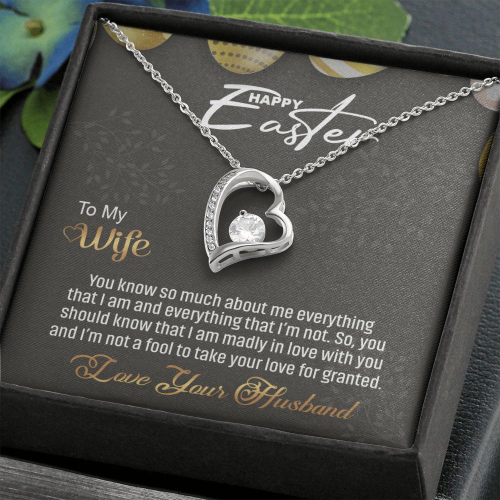 To my Wife Love Knot Necklace, Easter Gift for Wife Necklace, Easter Necklace Forever Love Necklace