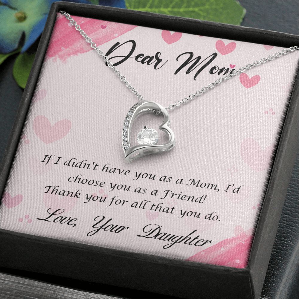 To My Mom Necklace, Gift For Mom, Mother's Day Gift from Daughter, Mom Jewelry Gift for Mothers Day, Birthday Gift for Mother, Moms Gift from Daughter Son, Necklace for Mom Mother 10 Forever Love Necklace