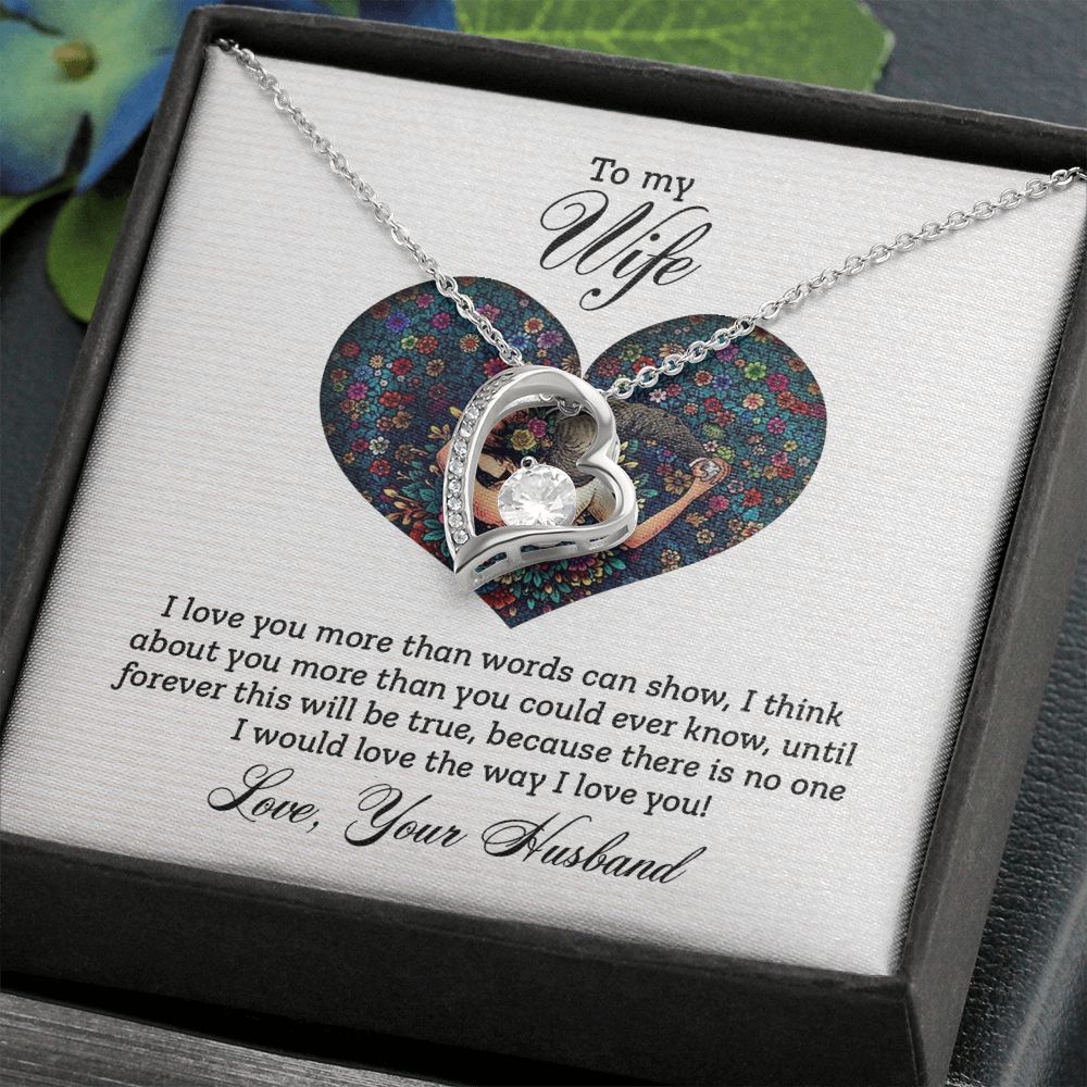 Birthday Gifts For Wife, Necklace Gifts For Wife From Husband, To My Wife Jewelry For Women , To My Wife Necklace  from Husband Wedding Anniversary Present For Wife, Beautiful Wife Jewelry Christmas23 Forever Love Necklace