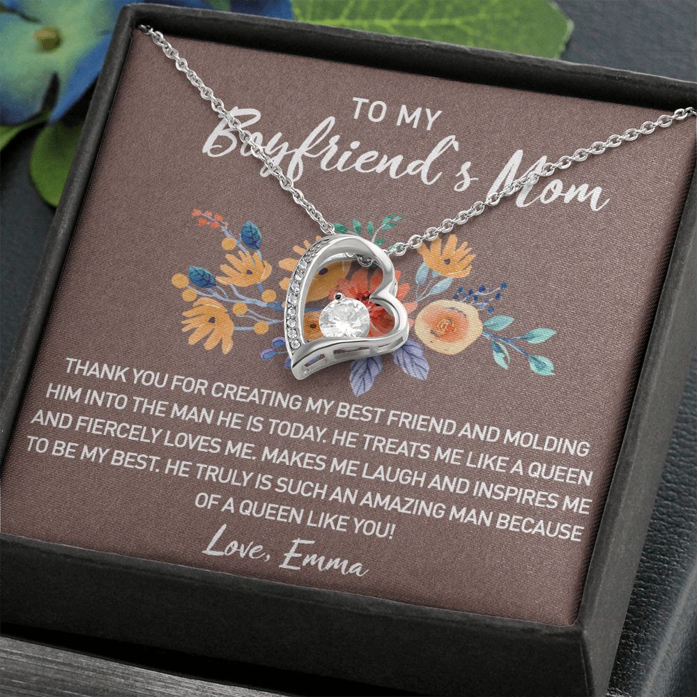 Gift for Boyfriend's Mom, Boyfriend Mom Gift, To My Boyfriends Mom's Gift, Mother's Day Gift for Boyfriends Mom, Boyfriend Mom Forever Love Necklace