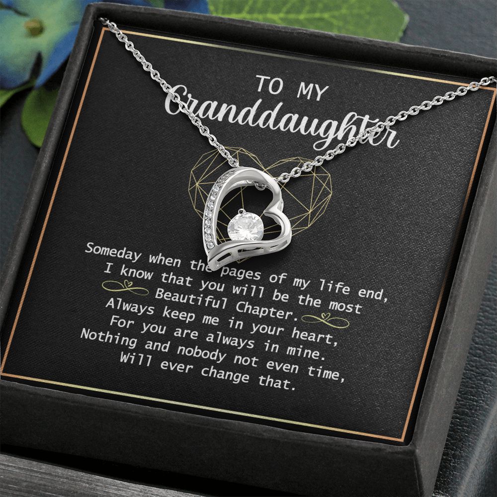 To my Granddaughter Necklace Gift For Granddaughter Birthday Congrats Graduation Forever Love Necklace