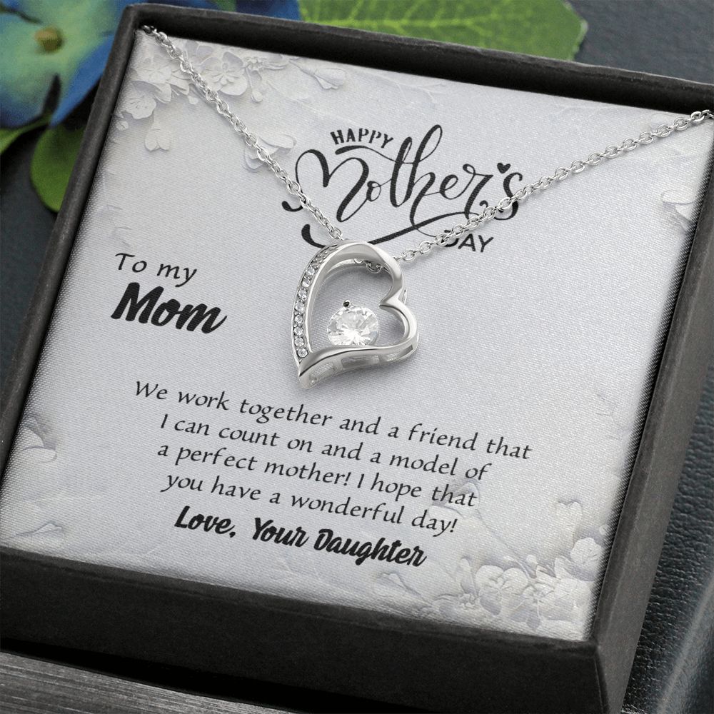 Mom Necklace Gifts for Mom from Daughter to Mom Gifts for Mothers Day from Daughter, To My Mom Necklace from Daughter to Mom Birthday Gifts Necklace with Message Card and Gift Box6 Forever Love Necklace