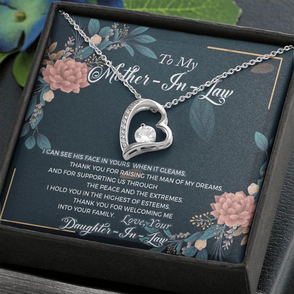 Mother in Law Necklace, Jewelry for Women, Future Mother in Law Gifts from Daughter in Law, Mother of Bride Gifts For Mother in Law, Birthday Gifts For Mother In Law From Daughter In Law2 Forever Love Necklace