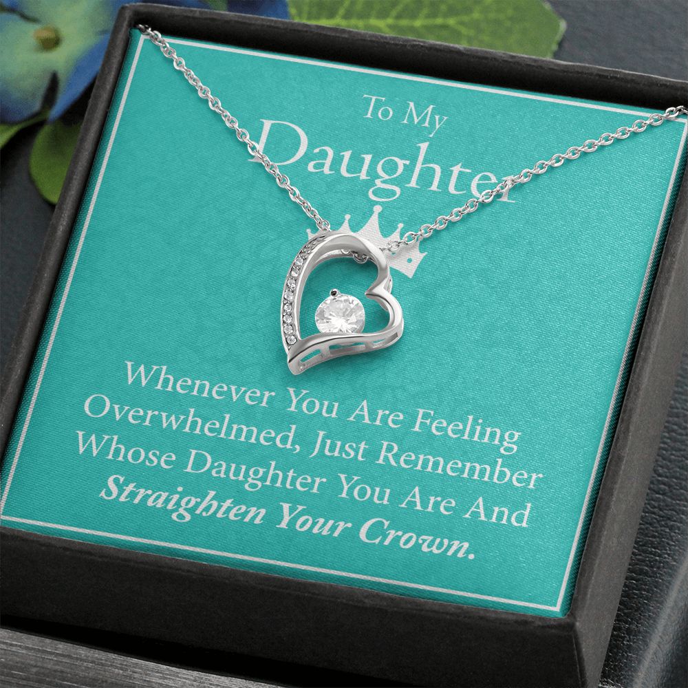 Jewelry Pendant Present for Daughter, To My Daughter Gift Necklace from Mom, Mother Daughter Gift Ideas, Birthday Christmas Gift Graduation Gifts for Daughters, Mother and Daughter Necklace 15 Forever Love Necklace