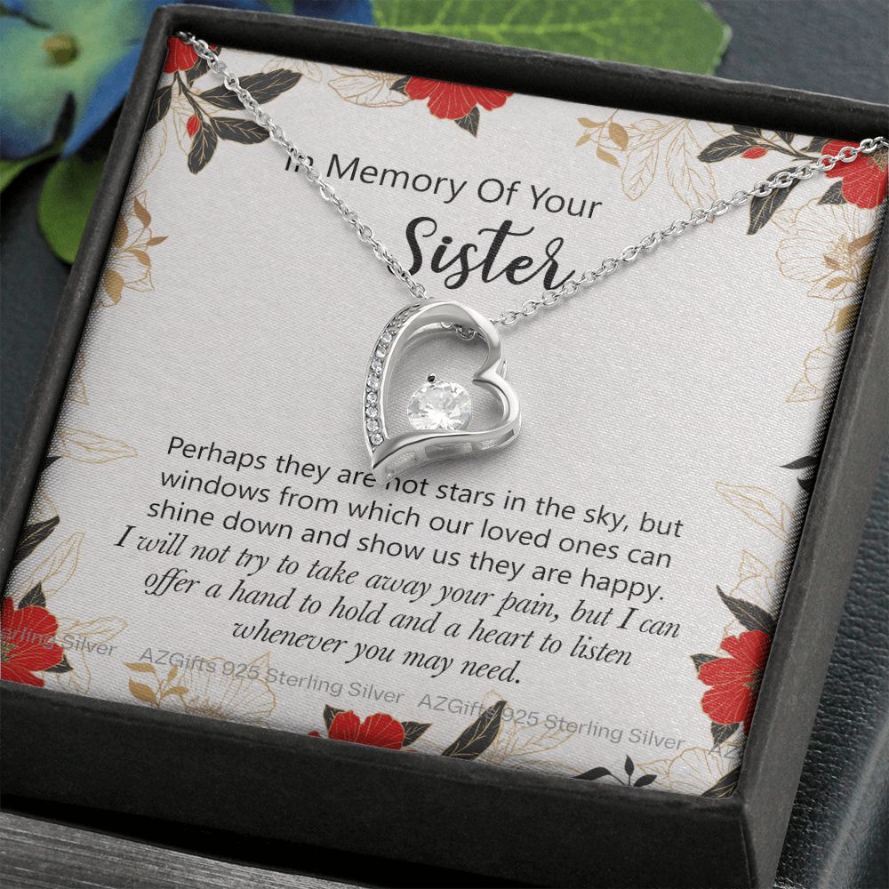 In Memory Of Your Sister Gift, Sympathy Loss Of Sister, Memorial Gift For Loss Of Sister , Sympathy Gift Loss Of A Sister, Loss Of A Sister Forever Love Necklace