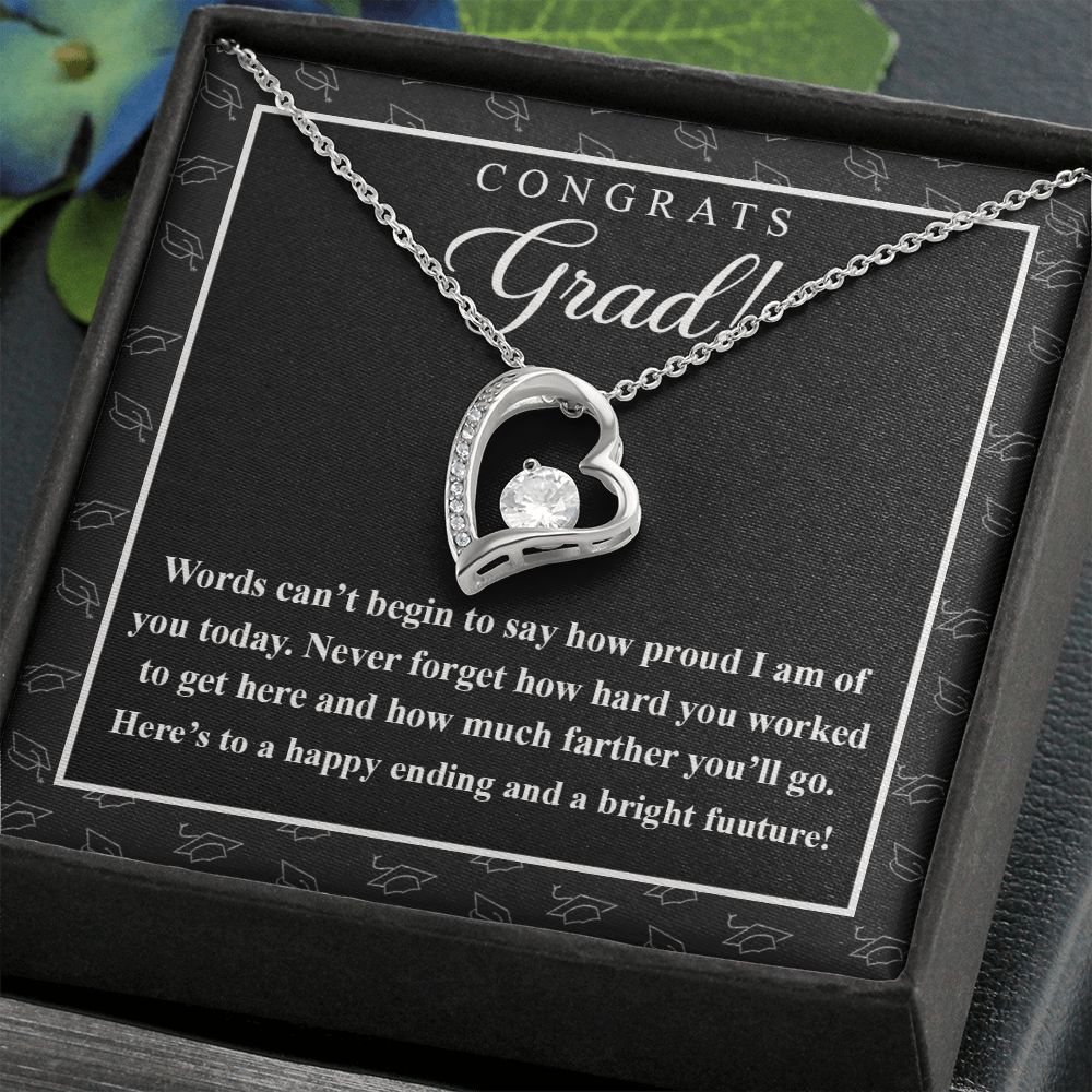 College Graduation Gift Necklace for Daughter, My Daughter Love Knots Necklace Congrats Graduation Pendants Gift For Daughter, Granddaughter, Niece, Sister Forever Love Necklace