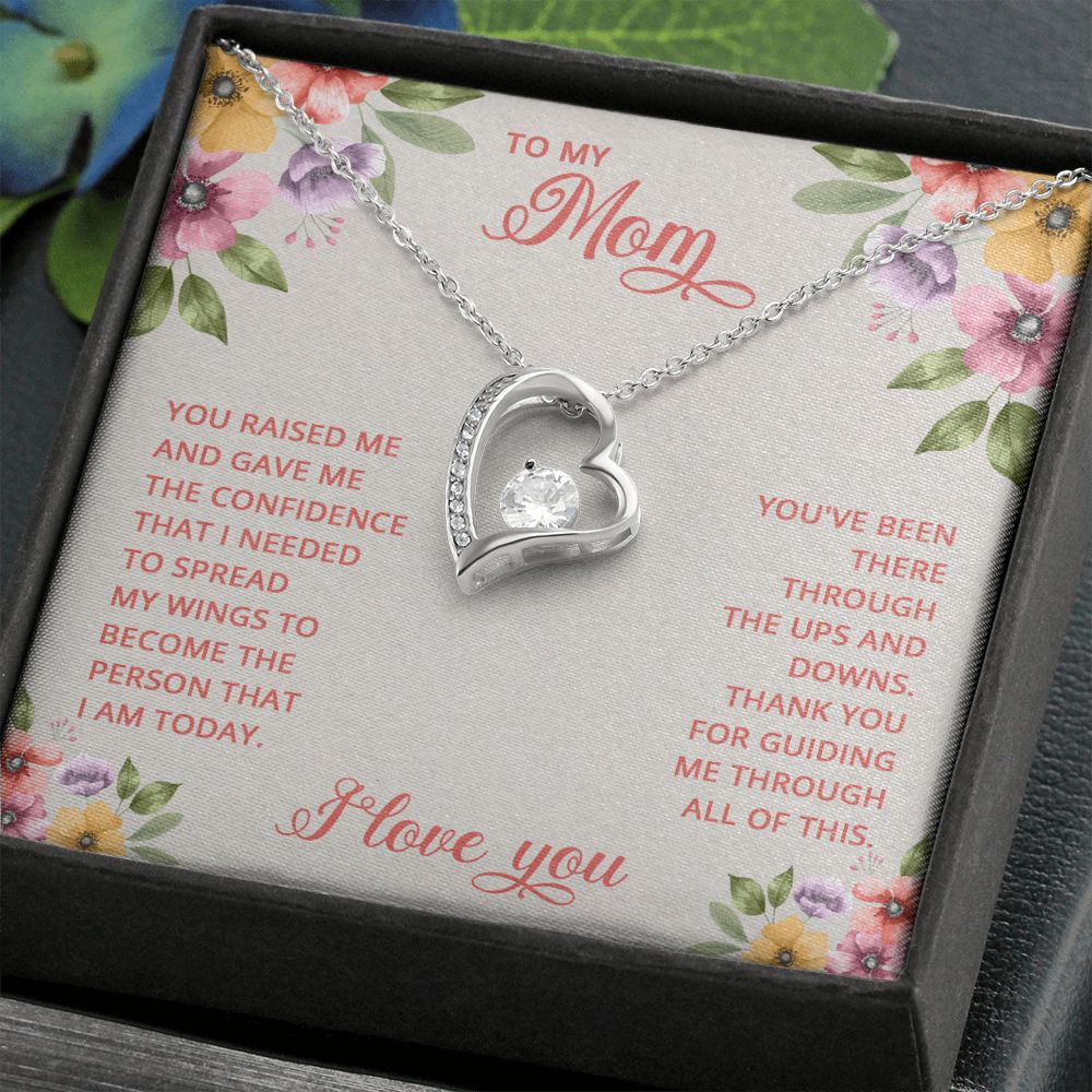 Mom Necklace Gifts for Mom from Daughter to Mom Gifts for Mothers Day from Daughter, To My Mom Necklace from Daughter to Mom Birthday Gifts Necklace with Message Card and Gift Box16 Forever Love Necklace
