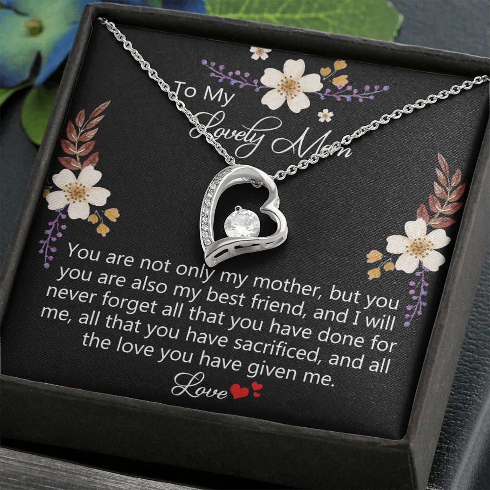 To My Mom Necklace, Gift For Mom, Mother's Day Gift from Daughter, Mom Jewelry Gift for Mothers Day, Birthday Gift for Mother, Moms Gift from Daughter Son, Necklace for Mom Mother15 Forever Love Necklace