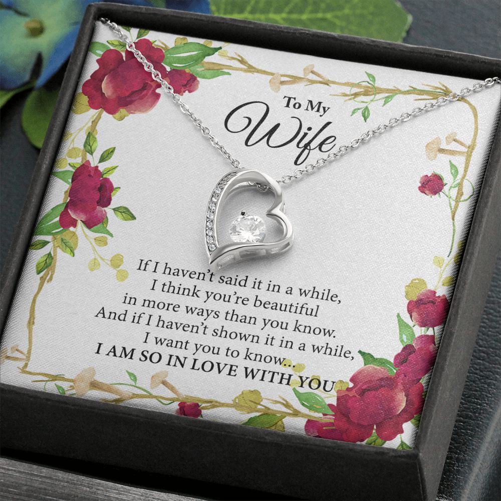 Birthday Gifts For Wife, Necklace Gifts For Wife From Husband, To My Wife Jewelry For Women , To My Wife Necklace  from Husband Wedding Anniversary Present For Wife, Beautiful Wife Jewelry Christmas19 Forever Love Necklace