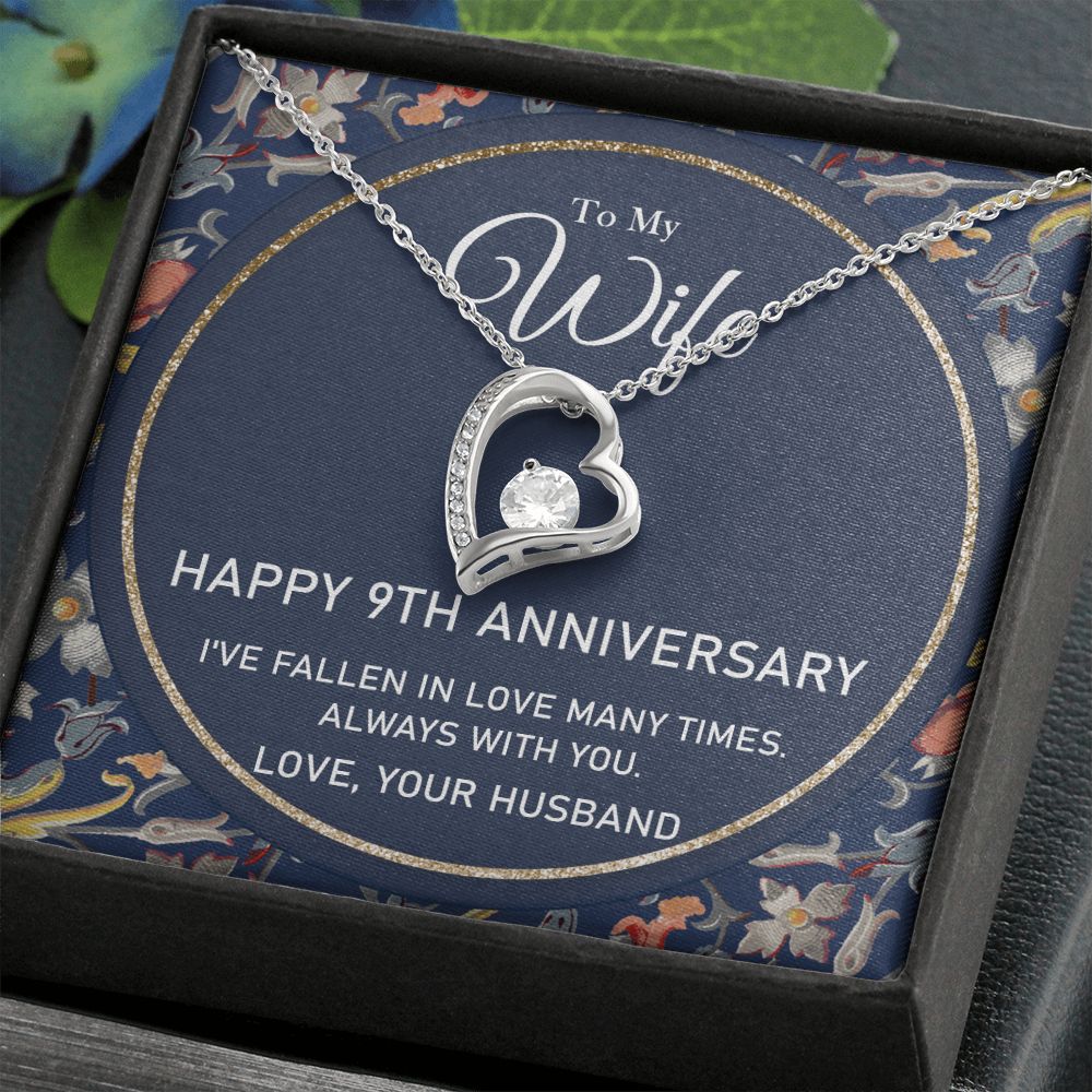 To My Wife Necklace from Husband, Personalized Necklace for Women, Luxury Necklace for Wife from Man Men, Wedding Anniversary Present For Wife, Beautiful Wife Jewelry Christmas Birthday Gifts For Wife6 Forever Love Necklace