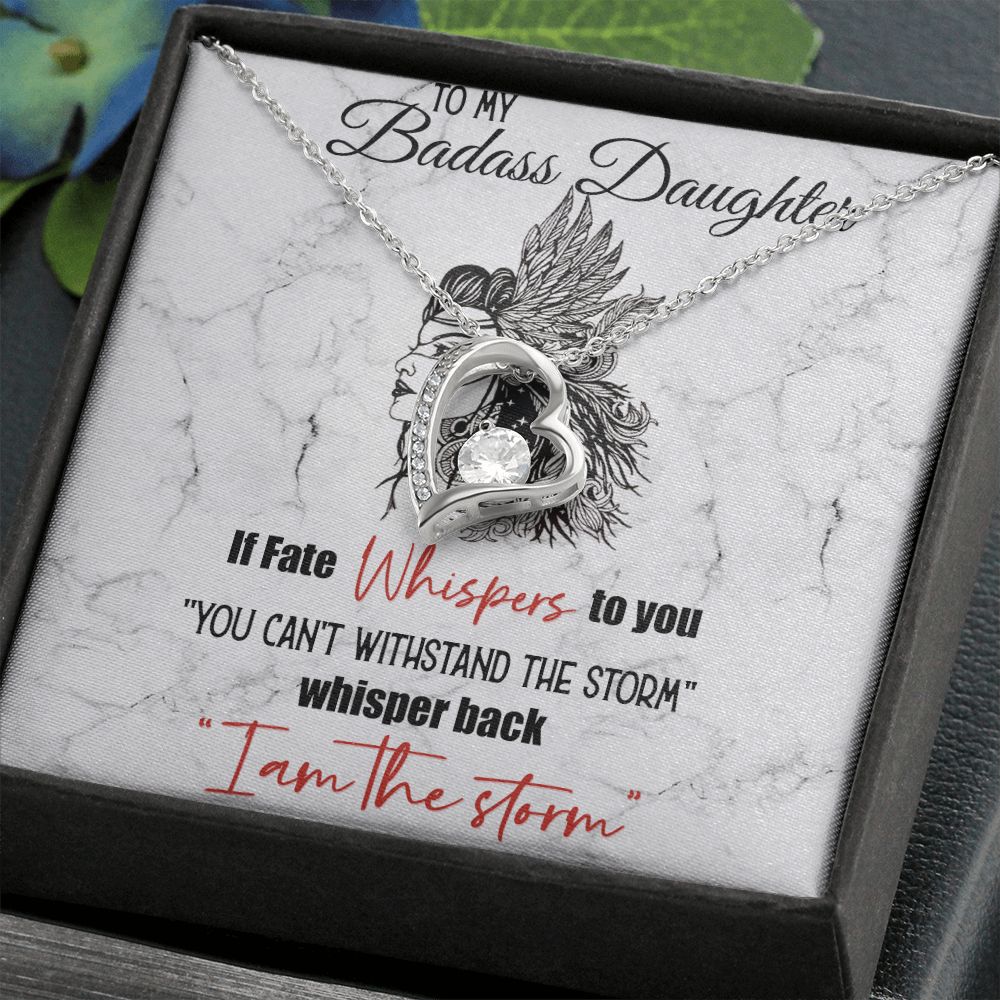 Bonus Daughter Gifts From Stepdad, Step Daughter Gifts From Stepmom, Stepdaughter Gifts From Stepdad, Father Stepdaughter Necklace, To My Bonus Daughter Necklaces, Christmas Gifts For Bonus10 Forever Love Necklace