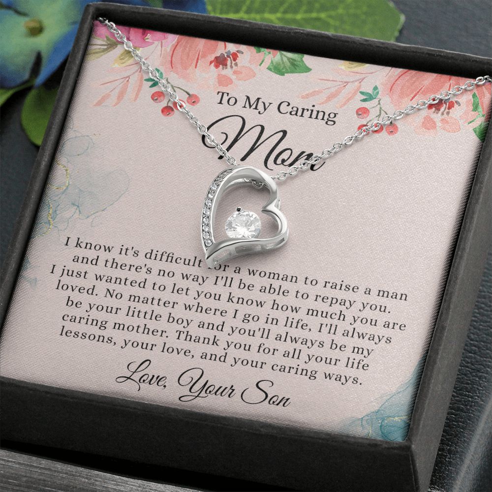 To My Mom Necklace, Mom Gift From Son, Mom gifts, Gift for Mom From Son, Mom Mothers Day Gift From Son, To my Mom Necklace, Mom Gift Necklace, Mother Birthday Gift From Son Forever Love Necklace