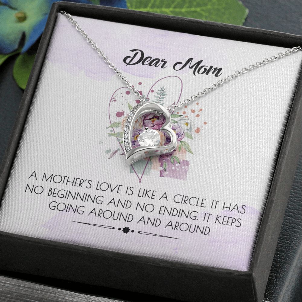 To My Mom Necklace Pendant Gift From Daughter Or Son Happy Mother's Day Gift For Mom Birthday, Anniversary Forever Love Necklace