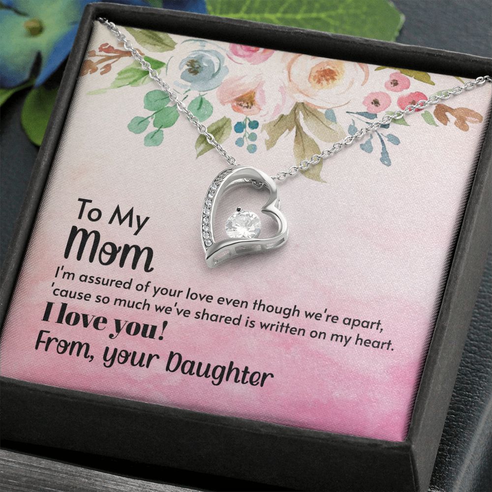 To My Mom Necklace, Gift For Mom, Mother's Day Gift from Daughter, Mom Jewelry Gift for Mothers Day, Birthday Gift for Mother, Moms Gift from Daughter Son, Necklace for Mom Mother 21 Forever Love Necklace