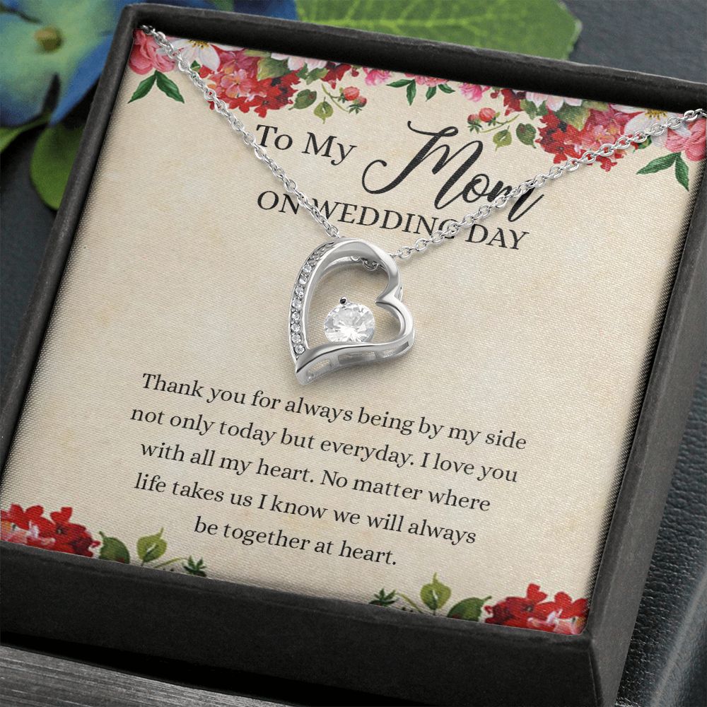 Gift for Mother of The Groom Necklace Gift for Mom on Wedding Day Gift for Maid of Honor Gift for Bridesmaid Proposal Gift to My Mom Necklace from Daughter Forever Love Necklace