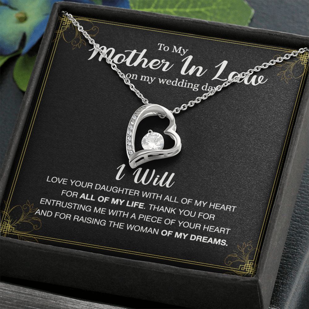 Mother Of The Bride Gift From Groom, Mother In Law Gift on Wedding Day from Groom, Gifts for Mother of the Bride, Future Mother-In-Law Forever Love Necklace