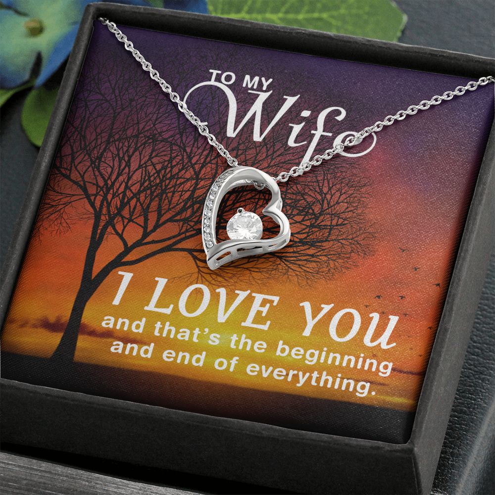 Birthday Gifts For Wife, Necklace Gifts For Wife From Husband, To My Wife Jewelry For Women , To My Wife Necklace  from Husband Wedding Anniversary Present For Wife, Beautiful Wife Jewelry Christmas14 Forever Love Necklace