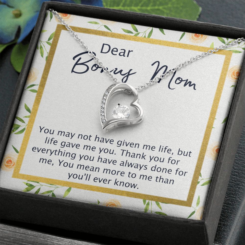 Bonus Mom Gifts, To My Bonus Mom Necklace, Bonus Mom Jewelry, Necklace for Bonus Mom, Step Daughter To Stepmother Necklace, Step Mom Necklace for Women Step Mom Mothers Day Jewelry Forever Love Necklace