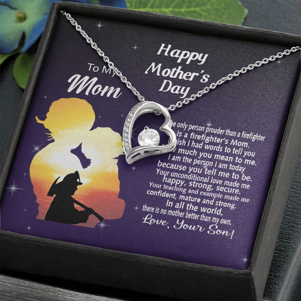Mom Necklace Gifts for Mom from Daughter to Mom Gifts for Mothers Day from Daughter, To My Mom Necklace from Daughter to Mom Birthday Gifts Necklace with Message Card and Gift Box14 Forever Love Necklace