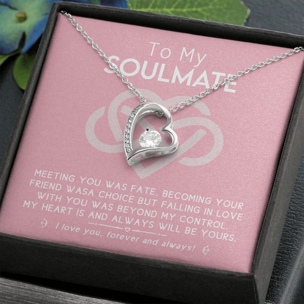 To My Soulmate Forever Love Necklace Gift For Soulmate Jewelry For Girlfriend Forever Love Necklace