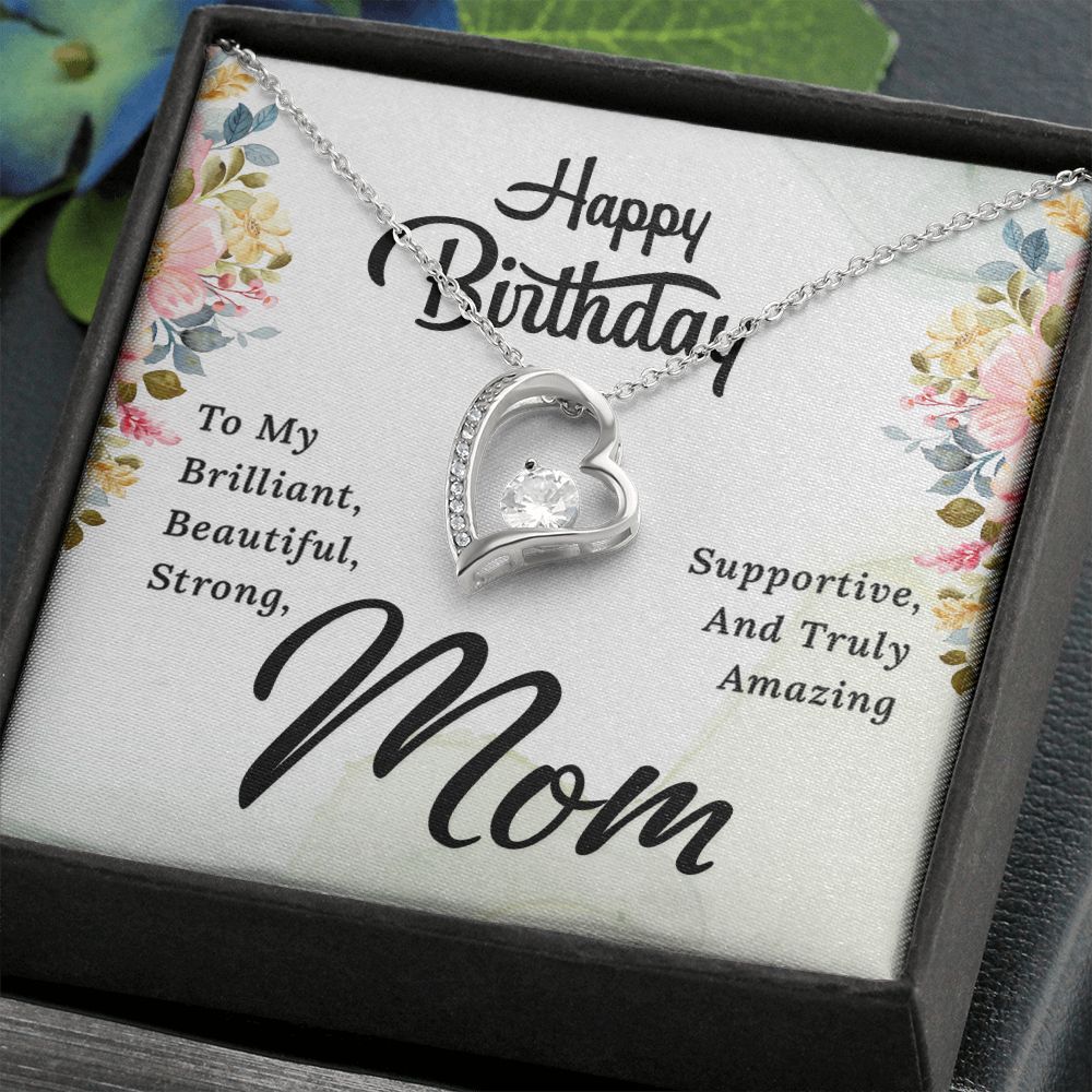 Mom Necklace Gifts for Mom from Daughter to Mom Gifts for Mothers Day from Daughter, To My Mom Necklace from Daughter to Mom Birthday Gifts Necklace with Message Card and Gift Box2229 Forever Love Necklace