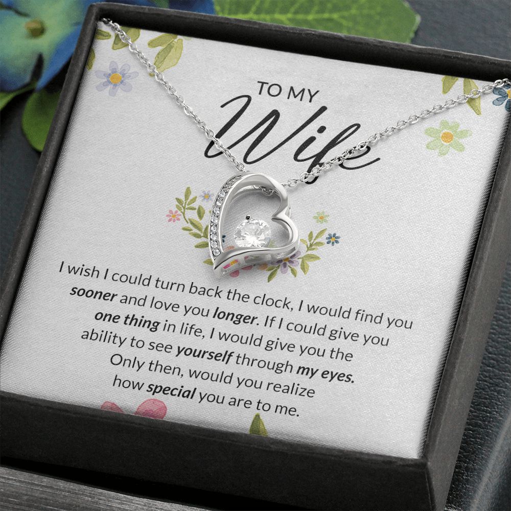 Birthday Gifts For Wife, Necklace Gifts For Wife From Husband, To My Wife Jewelry For Women , To My Wife Necklace  from Husband Wedding Anniversary Present For Wife, Beautiful Wife Jewelry Christmas17 Forever Love Necklace