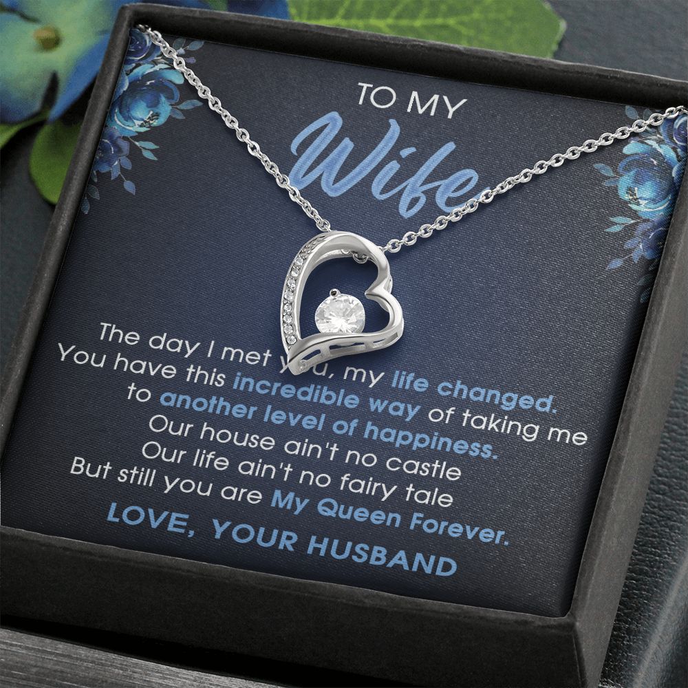 To My Wife Gift Jewelry Gift For Wife Birthday Gift For Wife Necklace For Wife Forever Love Necklace