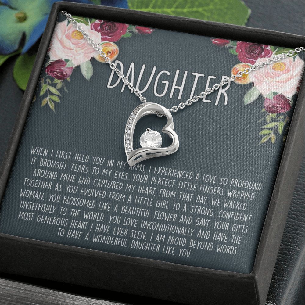 Daughter Necklace Gift for Daughter, Daughter Jewelry, Mother Daughter Forever Love Necklace