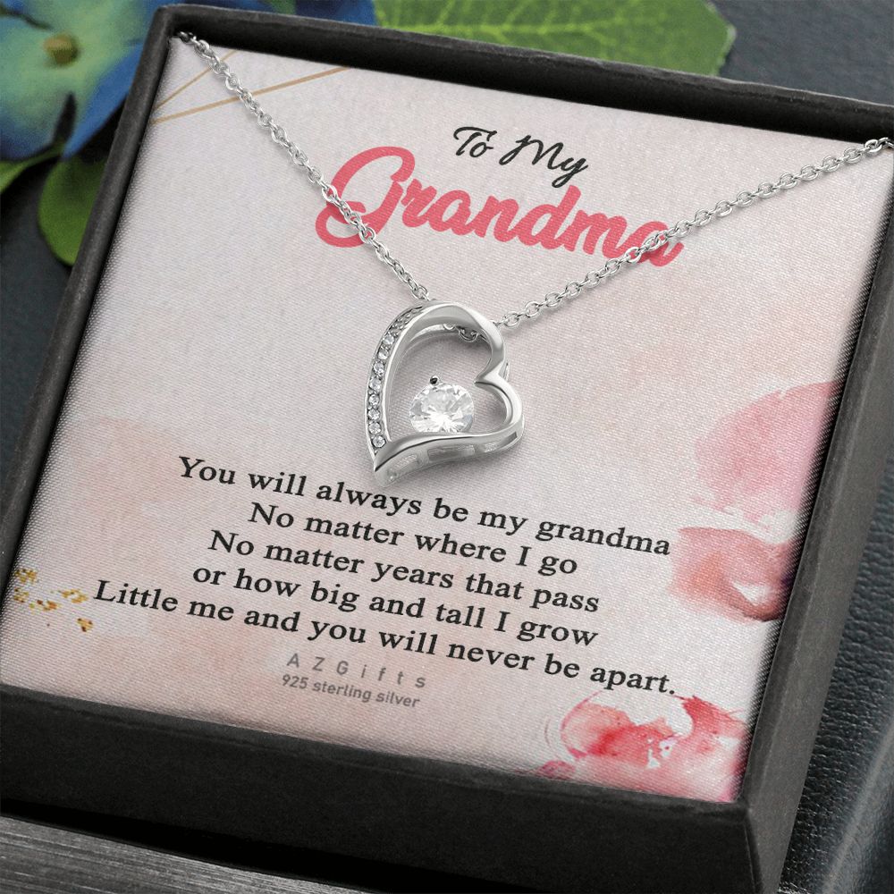 To My Grandma Necklace, Gift for Grandmother Necklace, Mothers Day Gift For Grandma Nana, Grandma Jewelry From Grandchildren GrandKids , Jewelry Box Gift For Grandma Grandmother13 Forever Love Necklace